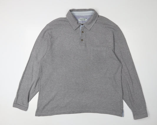 Greenwoods Mens Grey Henley Large Long Sleeve Jumper