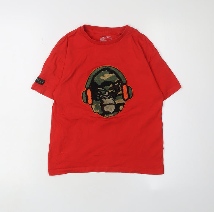 Next Boys Red Graphic Print T-Shirt - Size 8 Years