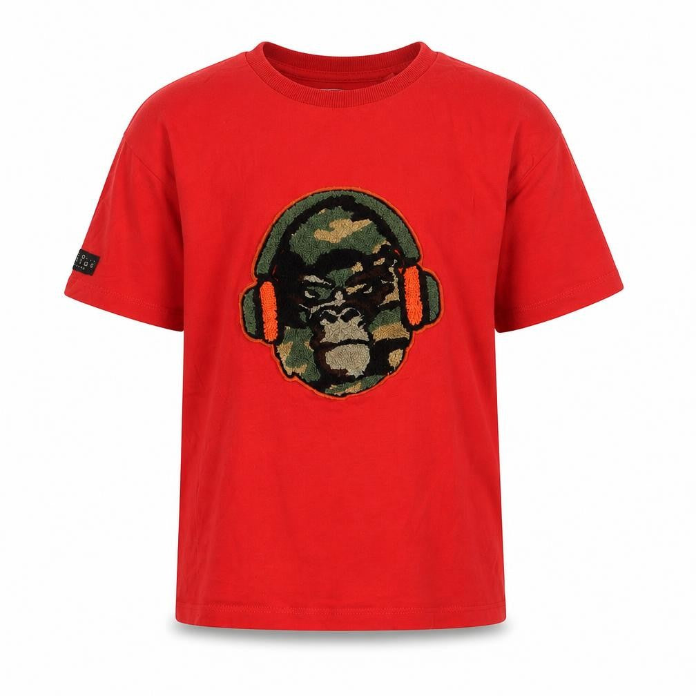 Front view of Next boys’ red graphic print t-shirt -, size 8, years