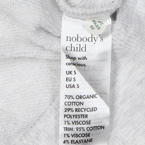 Nobody's Child Women's Grey S Full Zip Hoodie