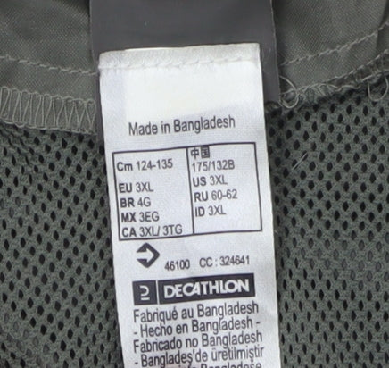 Decathlon Unisex Green 3XL Waterproof Parka Jacket