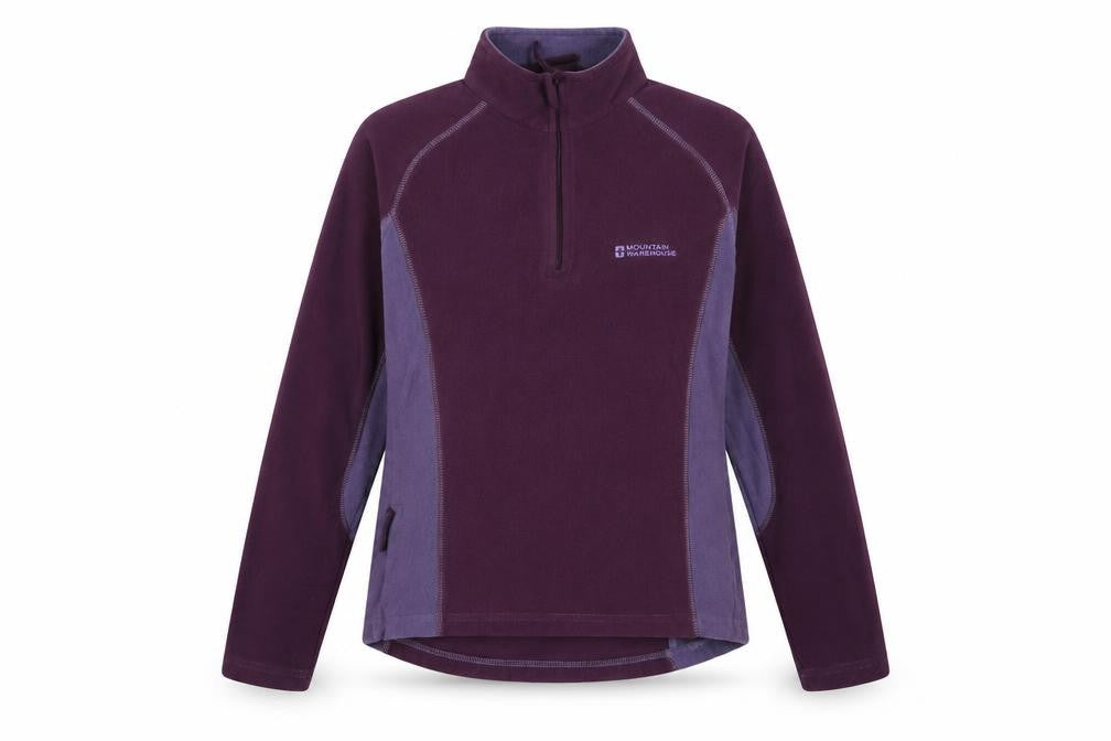 Front view of Mountain Warehouse Women's Purple Fleece Sweatshirt, size 8