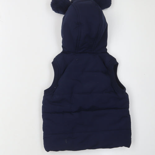 Disney Unisex Puffer Jacket - Blue, 9-12M, Hooded Zipped