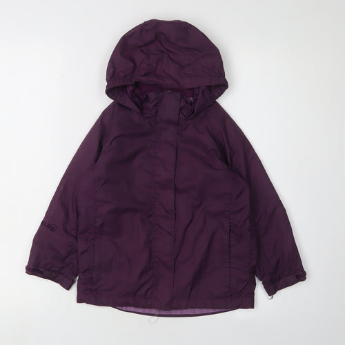 Peter Storm Girls Purple Rain Coat 3-4 Years Hooded