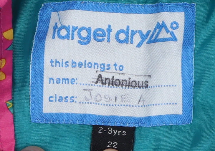 Target Dry Girls Pink Snowsuit 2-3 Yrs Winter Hooded Lined