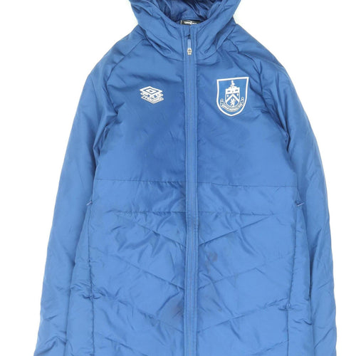 Umbro Men's Blue Puffer Jacket S, Hooded Lightweight
