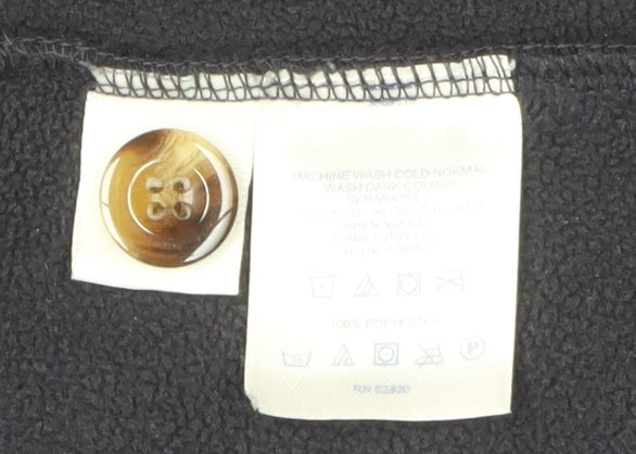 Lands' End Men's Black Medium Button-Up Shirt