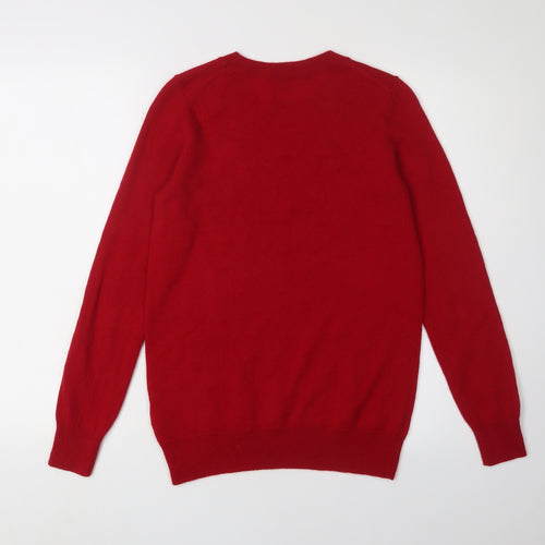 Hobbs Women's Red Star Pattern Pullover Jumper S