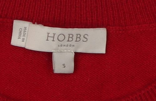Hobbs Women's Red Star Pattern Pullover Jumper S