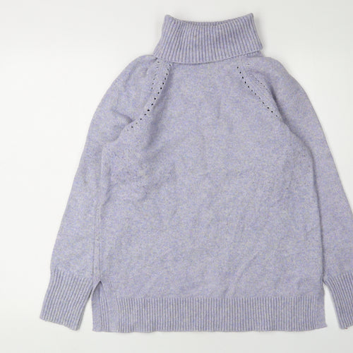 GAP Women's Purple Roll Neck Pullover Jumper S
