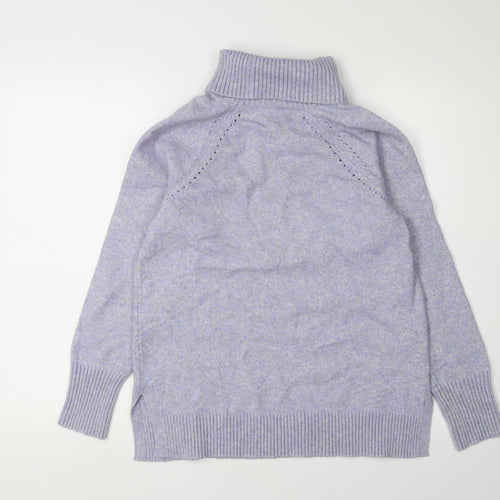 GAP Women's Purple Roll Neck Pullover Jumper S