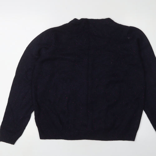 Isle Women's Black Cardigan M Cable-Knit