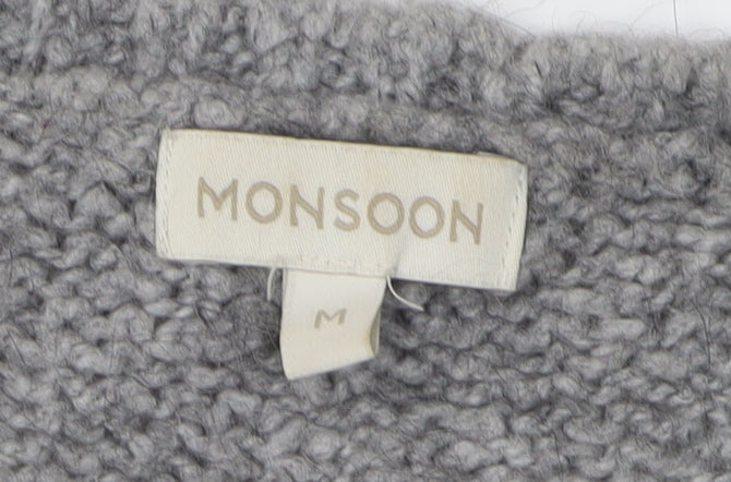 Monsoon Women's Grey Pullover Jumper, L, Chunky Knit