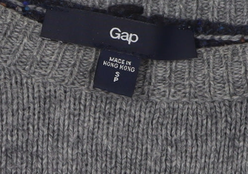 Gap Women's Grey Striped Pullover Jumper - Size S