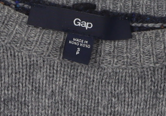 Gap Women's Grey Striped Pullover Jumper - Size S