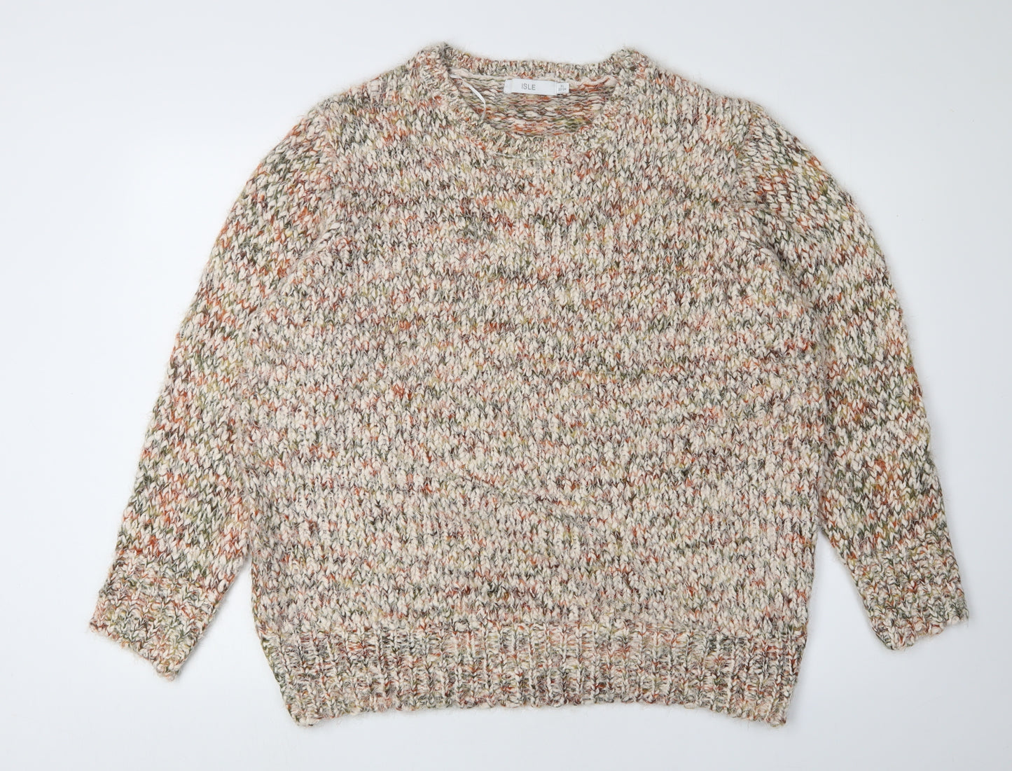 Isle Women's Multicoloured XL Knit Pullover Jumper