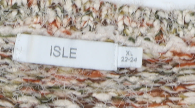 Isle Women's Multicoloured XL Knit Pullover Jumper