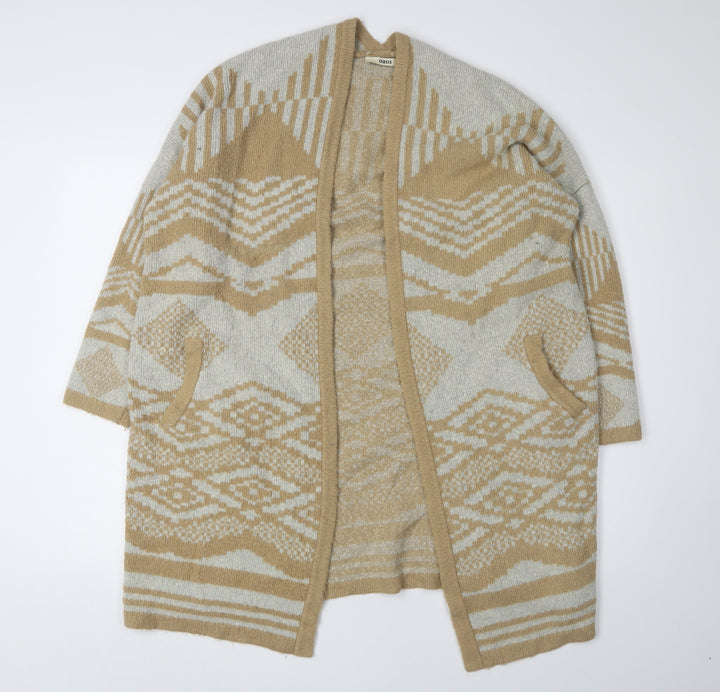 Oasis Women Beige Medium Geometric Cardigan