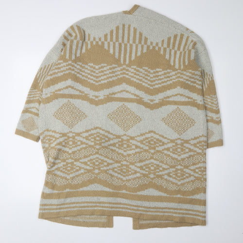 Oasis Women Beige Medium Geometric Cardigan