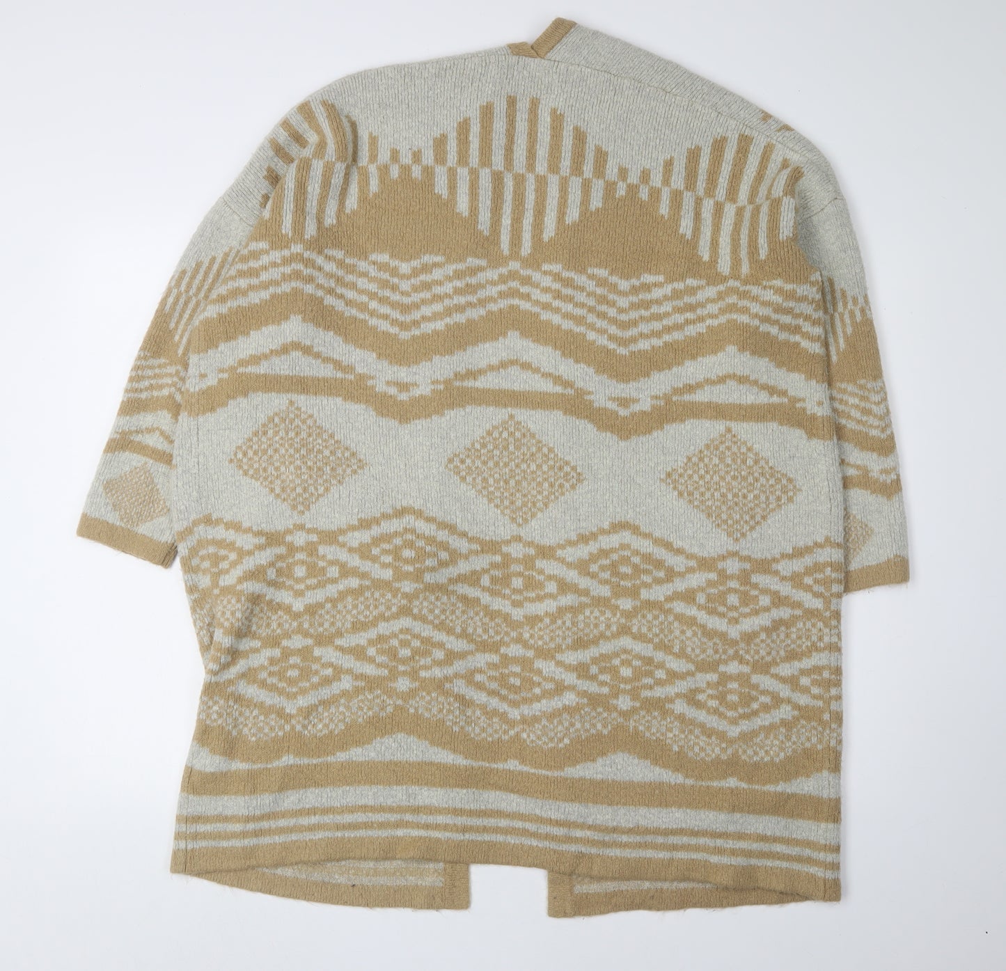 Oasis Women Beige Medium Geometric Cardigan