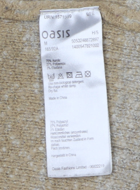 Oasis Women Beige Medium Geometric Cardigan