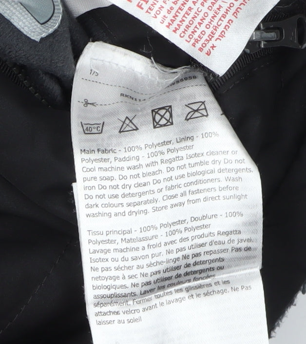 Regatta Boys Black Camouflage Puffer Jacket 11-12 Years