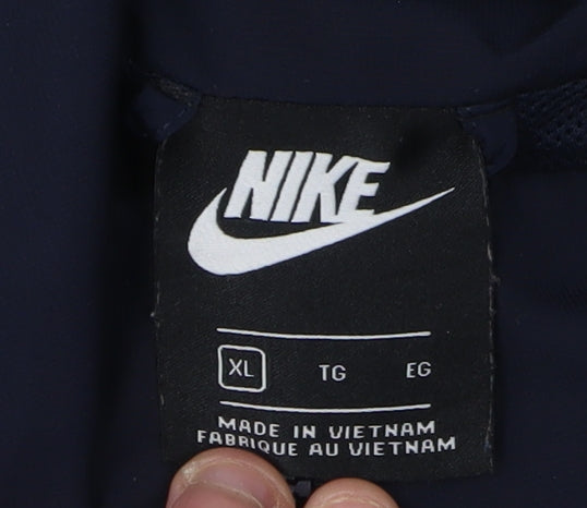 Nike Men's Blue Windbreaker Jacket XL