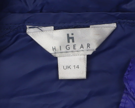Hi Gear Women's Blue Puffer Jacket, Size 14, Hooded