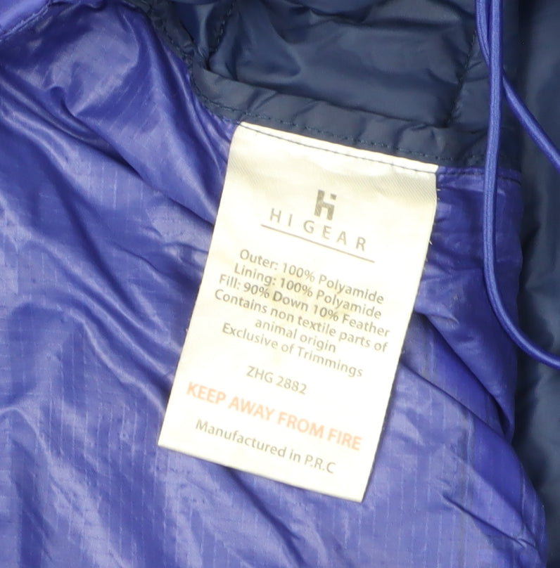 Hi Gear Women's Blue Puffer Jacket, Size 14, Hooded