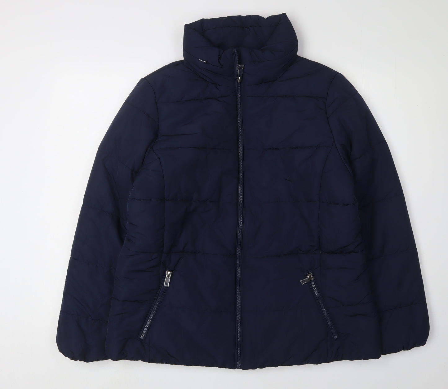 Marks and Spencer Women's Blue Puffer Jacket Size 14