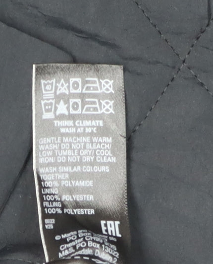 Marks and Spencer Women's Black Hooded Puffer Jacket Size 6