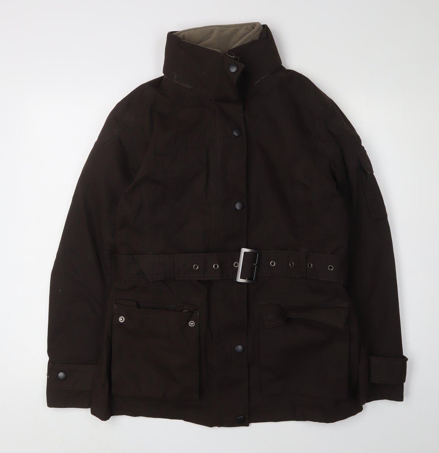 Crane Trail Women's Brown Belted Mid-Length Jacket M