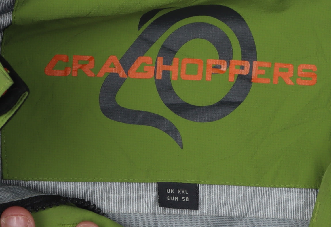 Craghoppers Men's Green Waterproof Hooded Jacket 2XL