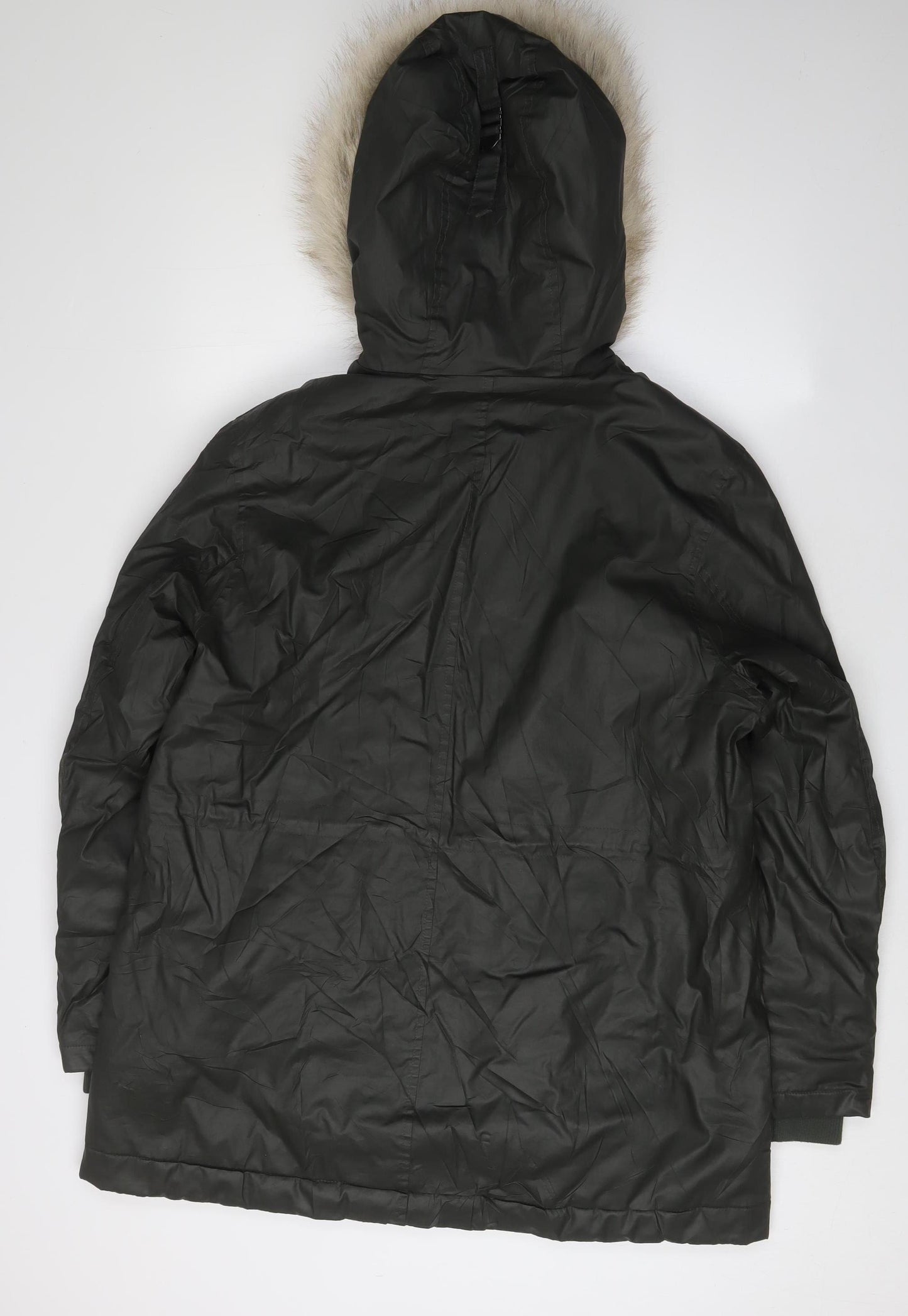 Marks and Spencer Green Parka Coat - Women's Size 14