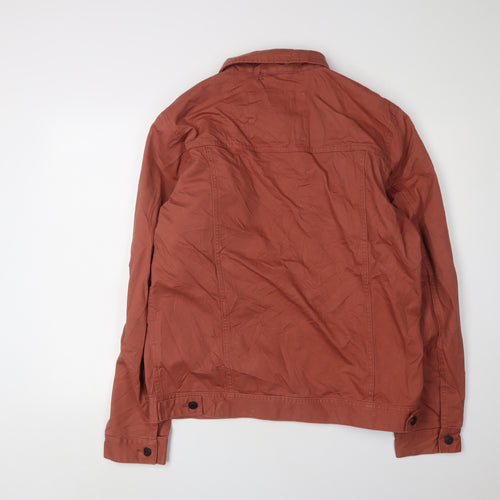 DC Men's Brown Varsity Jacket, L, Collared