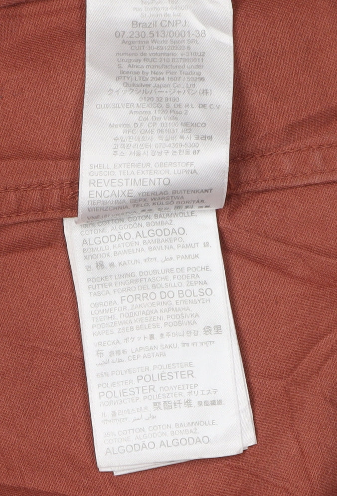 DC Men's Brown Varsity Jacket, L, Collared