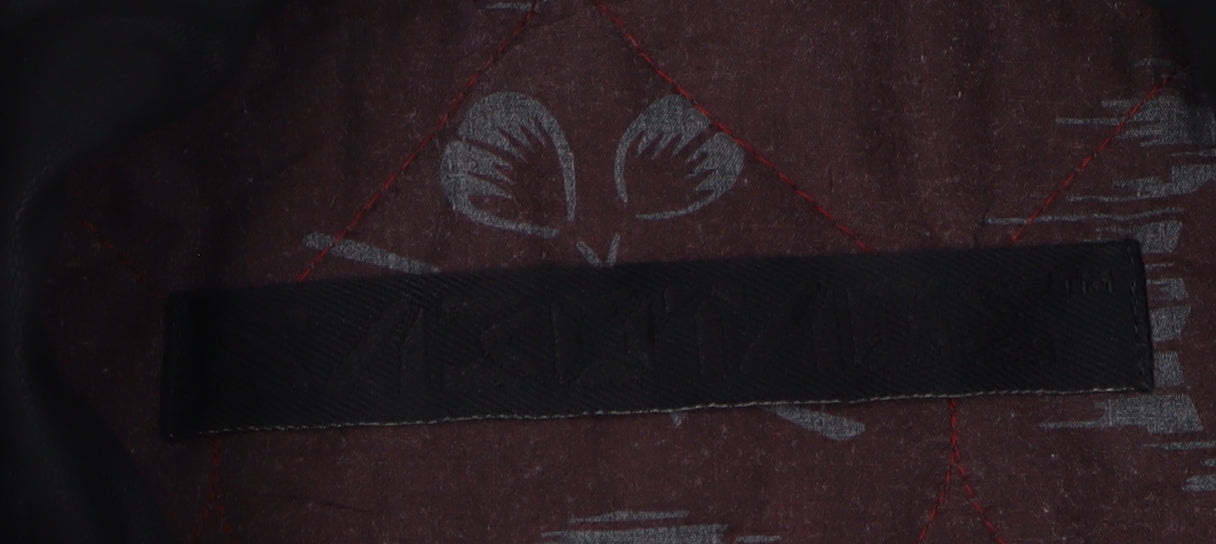 Men's Black Cotton Jacket, Medium, Button-Up, Casual