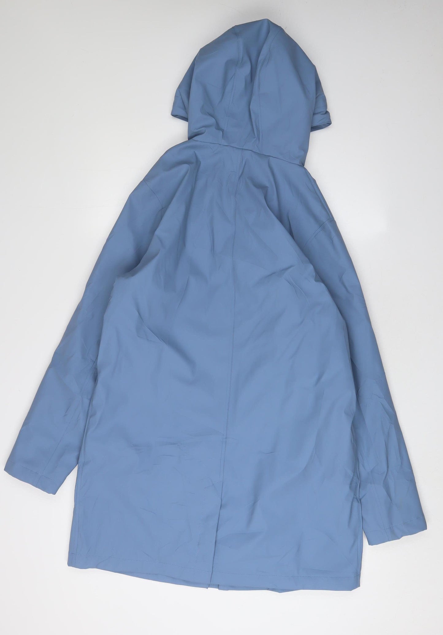 Marks & Spencer Women's Blue Rain Coat Size 12 Relaxed Fit