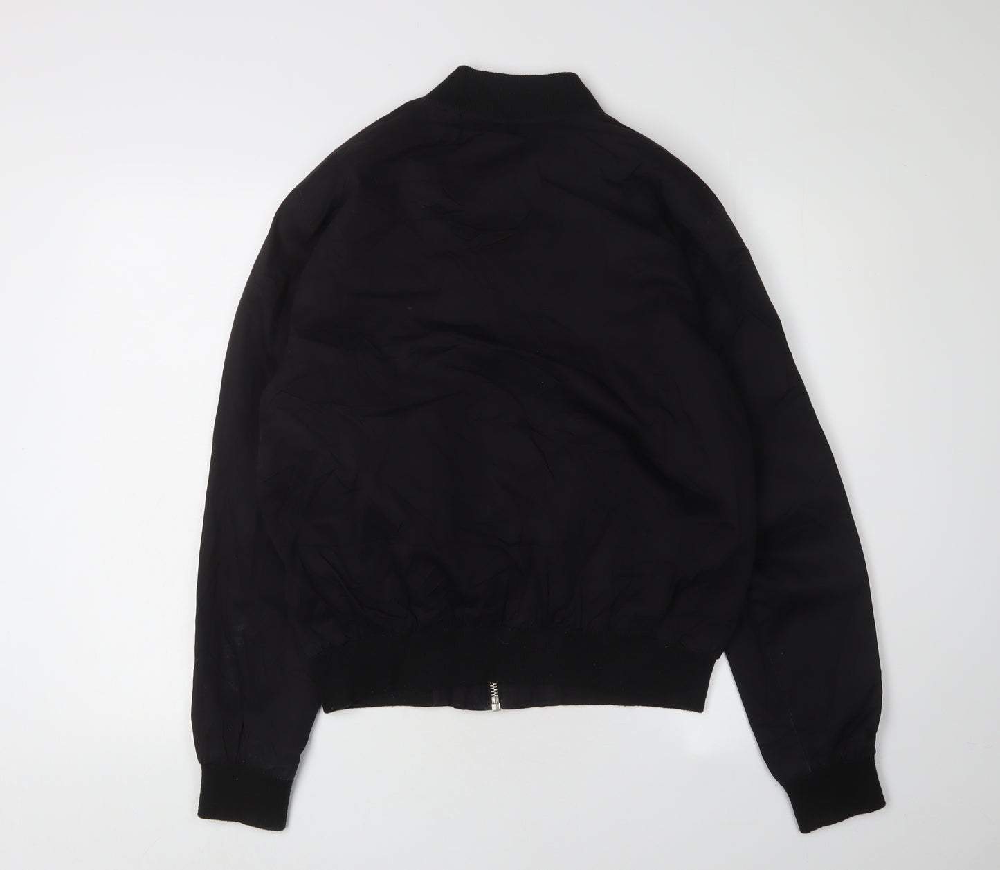 Topman Men's Black Bomber Jacket Size M Full Zip Casual