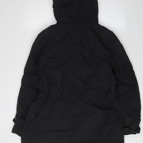 Armani Jeans Women's Black Parka Coat - Size 14