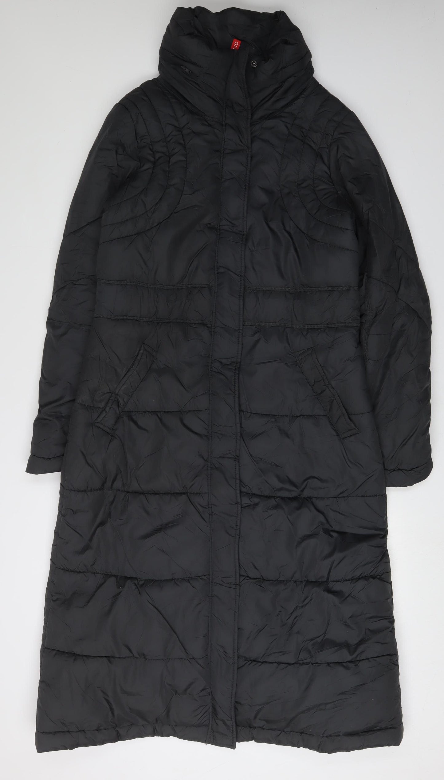 H&M Women's Black Long Puffer Coat Size 10 Regular
