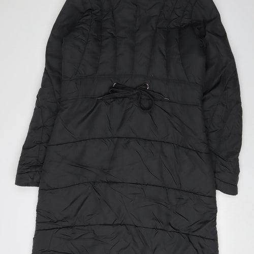 H&M Women's Black Long Puffer Coat Size 10 Regular