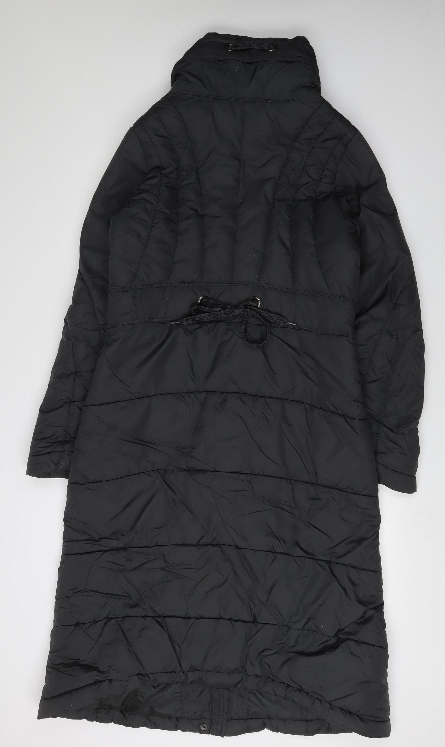 H&M Women's Black Long Puffer Coat Size 10 Regular