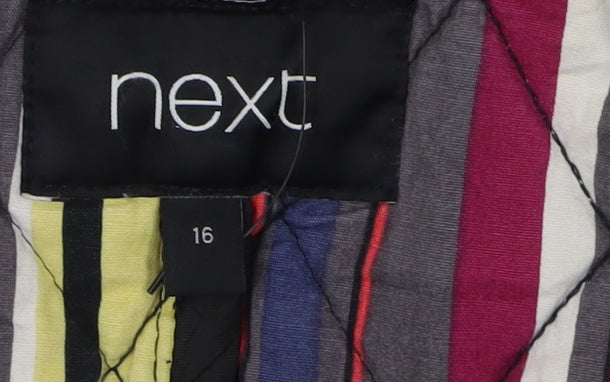 Next Women's Black Quilted Jacket Size 16