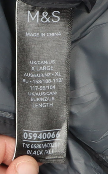 Marks and Spencer Men's Black Puffer Jacket XL
