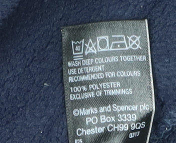 Marks and Spencer Women's Blue Fleece Jacket Size 16