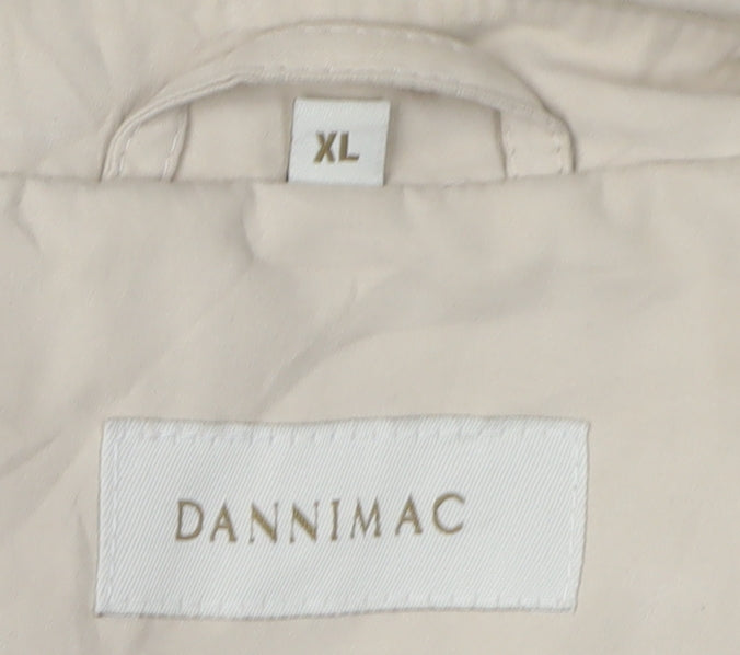 Dannimac Women's Beige Regular Fit Casual Jacket XL