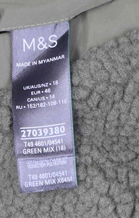 Marks and Spencer Women’s Green Puffer Jacket 18