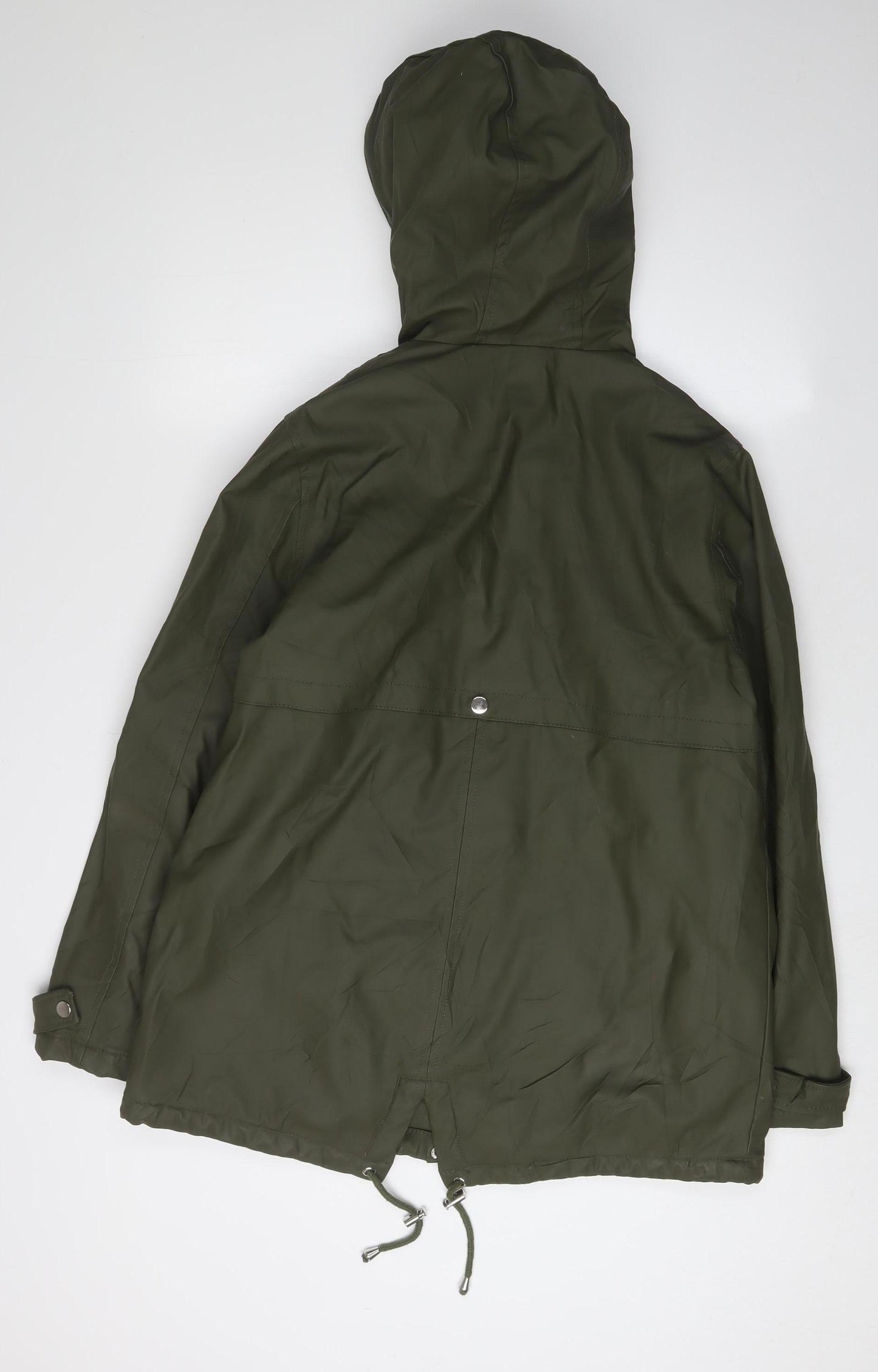 New Look Women's Green Parka Jacket Size 12 Hooded