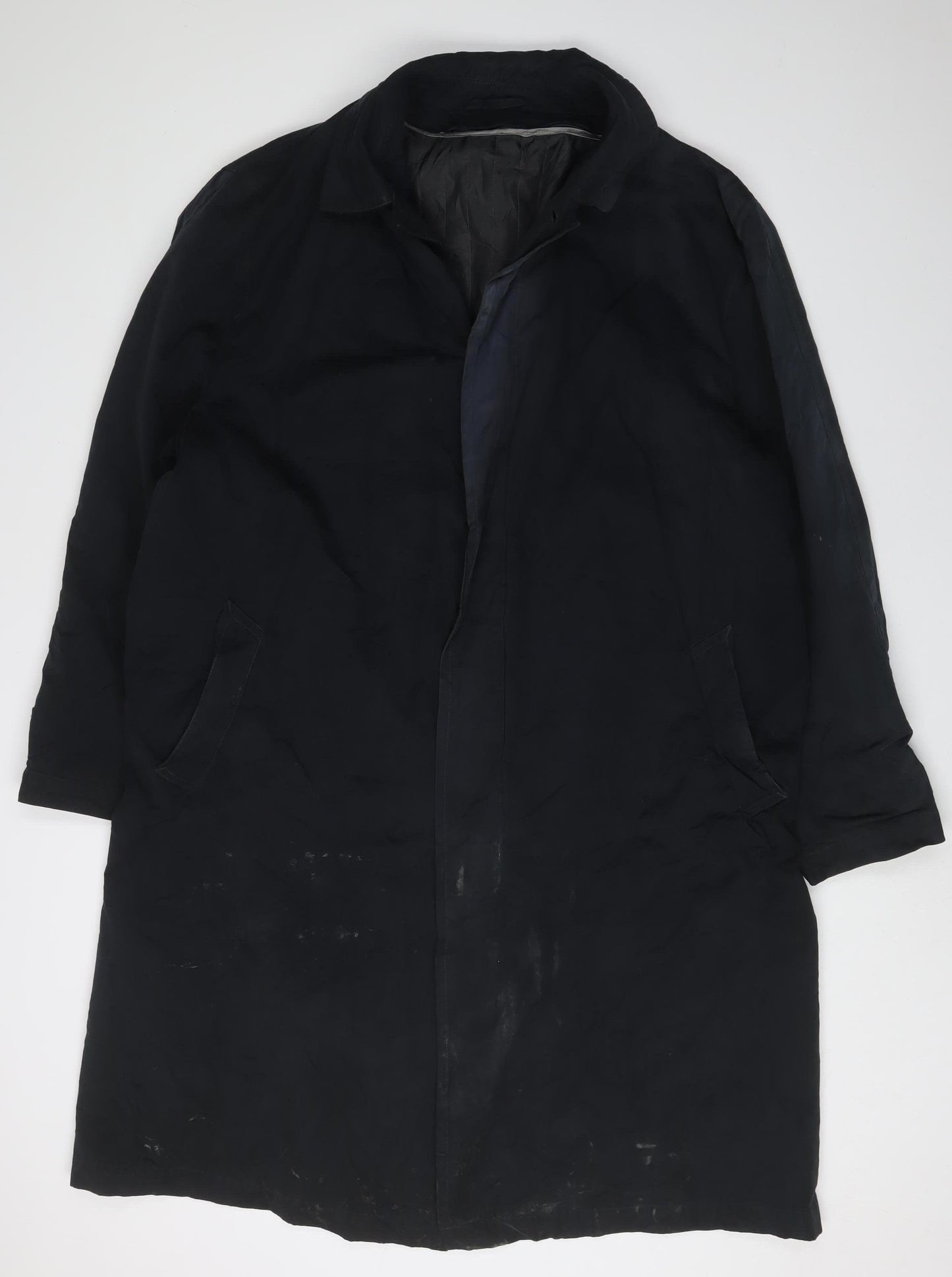 Marks and Spencer Men's Blue Wool Overcoat XL